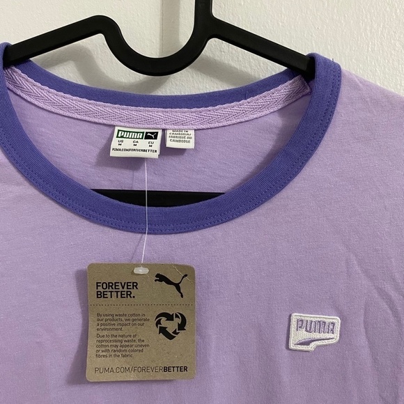 (NWT) Puma  Downtown color block t-shirt in lilac and pink - Picture 8 of 13